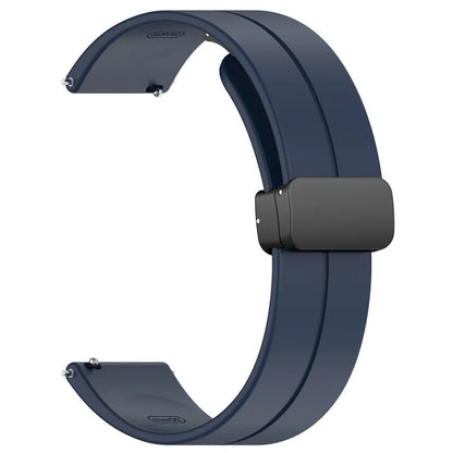 For Huawei / Samsung Universal 22mm Smartwatch Strap Magnetic Folding Buckle Silicone Band