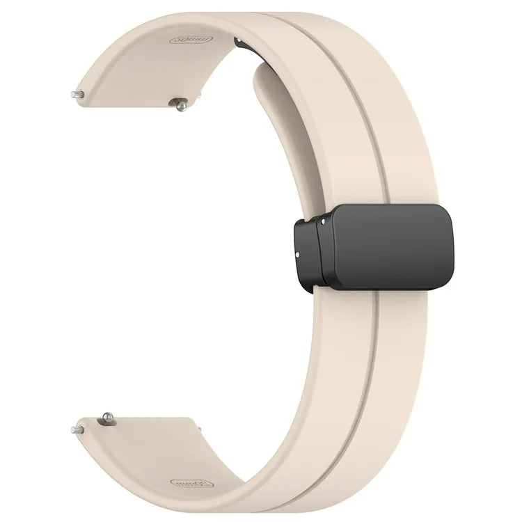 For Huawei / Samsung Universal 22mm Smartwatch Strap Magnetic Folding Buckle Silicone Band