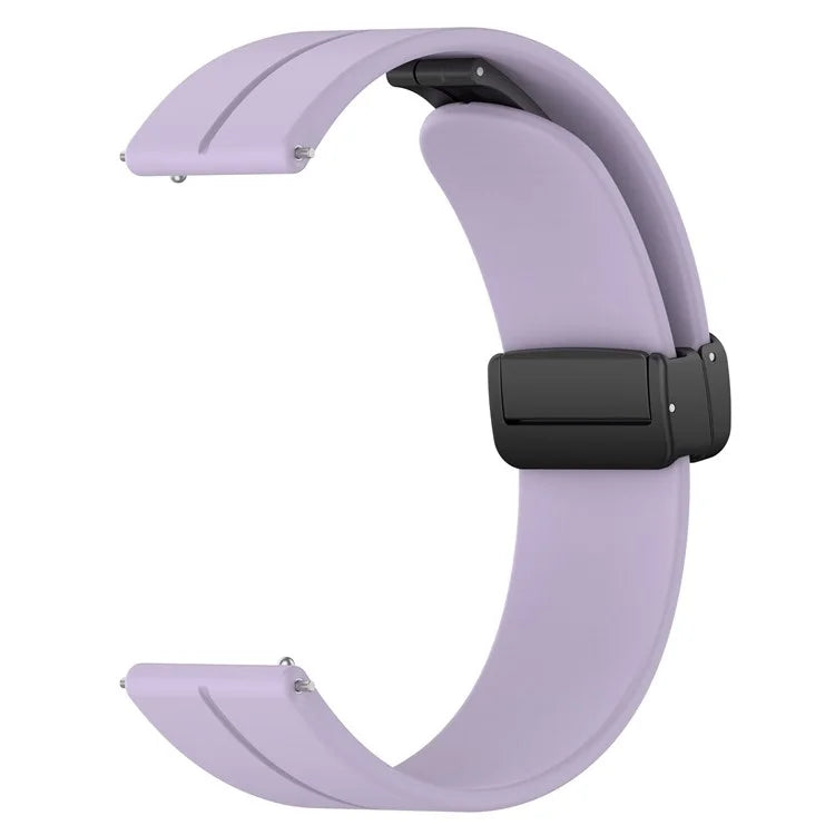 For Huawei / Samsung Universal 22mm Smartwatch Strap Magnetic Folding Buckle Silicone Band
