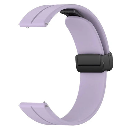 For Huawei / Samsung Universal 22mm Smartwatch Strap Magnetic Folding Buckle Silicone Band