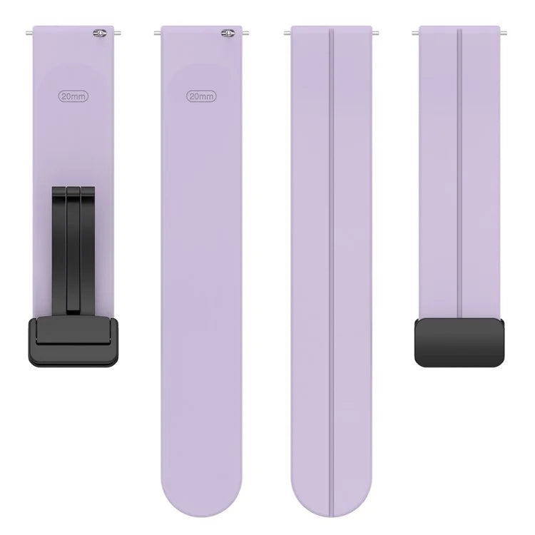 For Huawei / Samsung Universal 22mm Smartwatch Strap Magnetic Folding Buckle Silicone Band