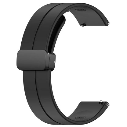 For Huawei Watch GT 4 41mm / Garmin Venu 3S 18mm Watch Band Silicone Watch Strap with Folding Buckle