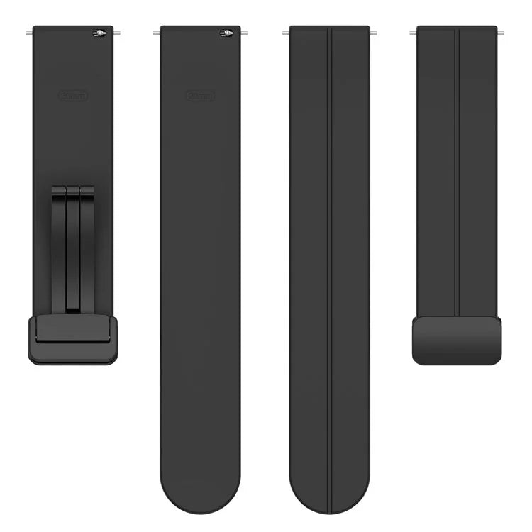 For Huawei Watch GT 4 41mm / Garmin Venu 3S 18mm Watch Band Silicone Watch Strap with Folding Buckle