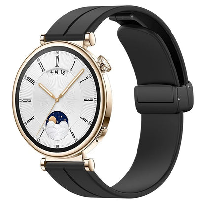 For Huawei Watch GT 4 41mm / Garmin Venu 3S 18mm Watch Band Silicone Watch Strap with Folding Buckle