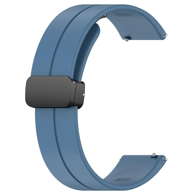 For Huawei Watch GT 4 41mm / Garmin Venu 3S 18mm Watch Band Silicone Watch Strap with Folding Buckle