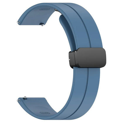 For Huawei Watch GT 4 41mm / Garmin Venu 3S 18mm Watch Band Silicone Watch Strap with Folding Buckle