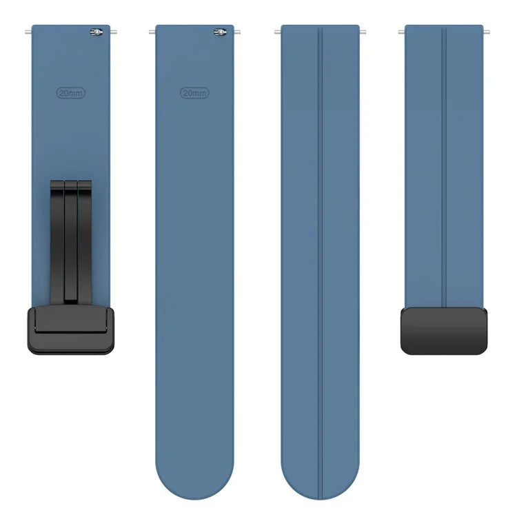 For Huawei Watch GT 4 41mm / Garmin Venu 3S 18mm Watch Band Silicone Watch Strap with Folding Buckle