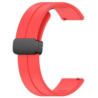 For Huawei Watch GT 4 41mm / Garmin Venu 3S 18mm Watch Band Silicone Watch Strap with Folding Buckle