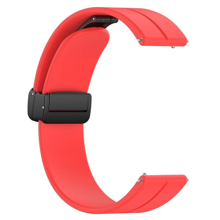 For Huawei Watch GT 4 41mm / Garmin Venu 3S 18mm Watch Band Silicone Watch Strap with Folding Buckle
