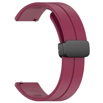 For Huawei Watch GT 4 41mm / Garmin Venu 3S 18mm Watch Band Silicone Watch Strap with Folding Buckle