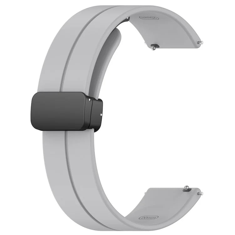 For Huawei Watch GT 4 41mm / Garmin Venu 3S 18mm Watch Band Silicone Watch Strap with Folding Buckle
