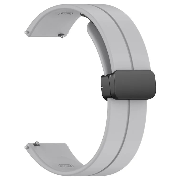 For Huawei Watch GT 4 41mm / Garmin Venu 3S 18mm Watch Band Silicone Watch Strap with Folding Buckle