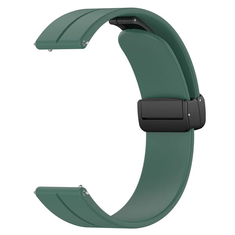 For Huawei Watch GT 4 41mm / Garmin Venu 3S 18mm Watch Band Silicone Watch Strap with Folding Buckle