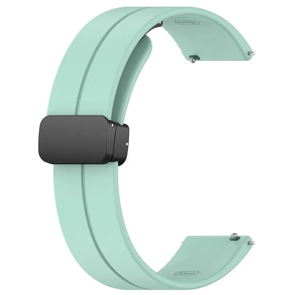 For Huawei Watch GT 4 41mm / Garmin Venu 3S 18mm Watch Band Silicone Watch Strap with Folding Buckle