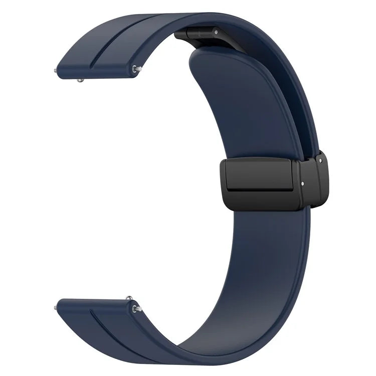 For Huawei Watch GT 4 41mm / Garmin Venu 3S 18mm Watch Band Silicone Watch Strap with Folding Buckle
