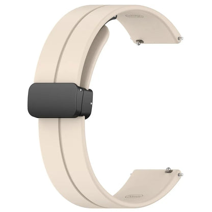 For Huawei Watch GT 4 41mm / Garmin Venu 3S 18mm Watch Band Silicone Watch Strap with Folding Buckle