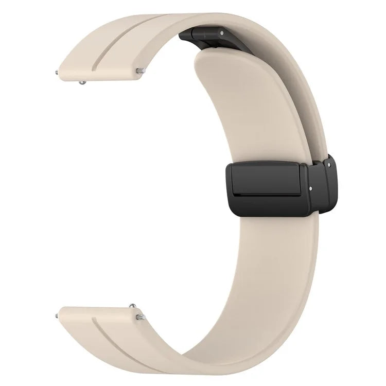 For Huawei Watch GT 4 41mm / Garmin Venu 3S 18mm Watch Band Silicone Watch Strap with Folding Buckle