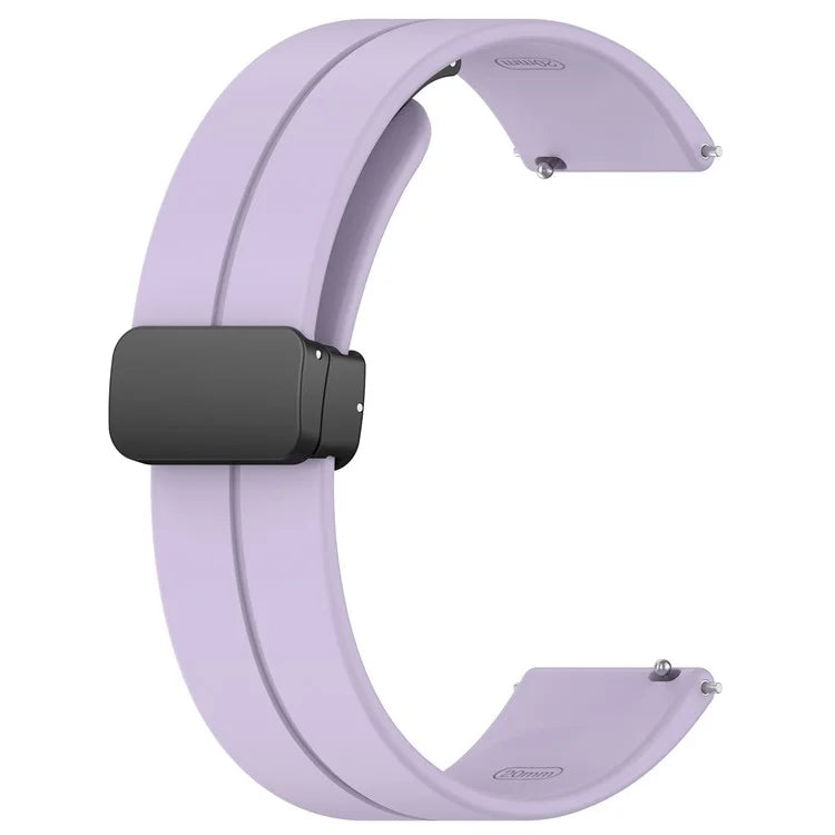 For Huawei Watch GT 4 41mm / Garmin Venu 3S 18mm Watch Band Silicone Watch Strap with Folding Buckle