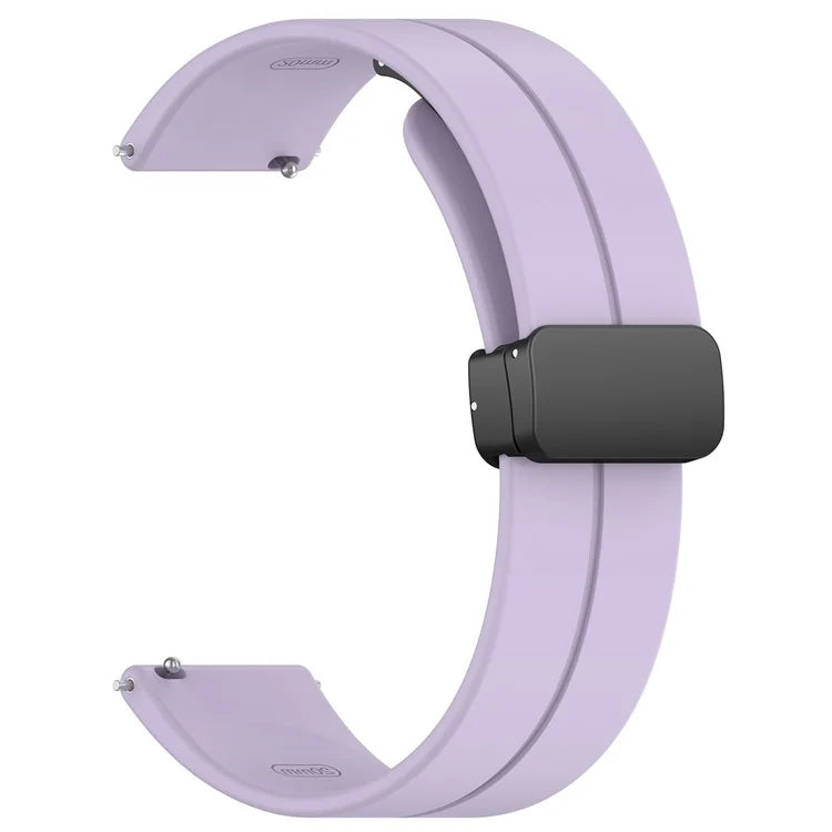 For Huawei Watch GT 4 41mm / Garmin Venu 3S 18mm Watch Band Silicone Watch Strap with Folding Buckle