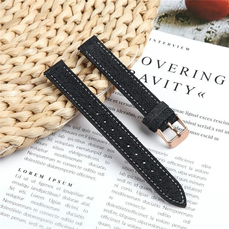 For Garmin Lily 2 Linen Leather Wrist Band Adjustable Watch Strap Replacement