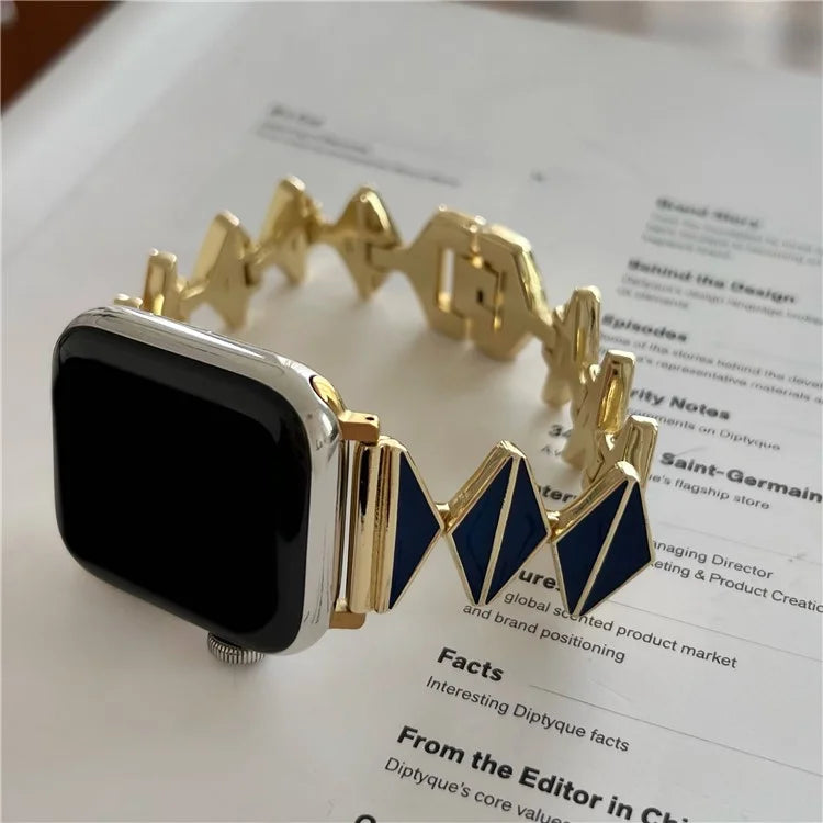 For Apple Watch Series 9 8 7 41mm / 6 5 4 SE (2022) SE (2023) SE 40mm / 3 2 1 38mm Watch Band Zinc Alloy Epoxy Strap