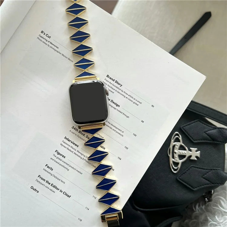 For Apple Watch Series 9 8 7 41mm / 6 5 4 SE (2022) SE (2023) SE 40mm / 3 2 1 38mm Watch Band Zinc Alloy Epoxy Strap