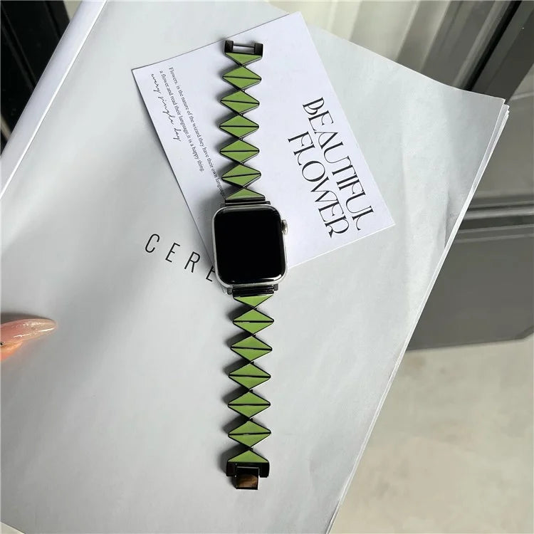 For Apple Watch Series 9 8 7 41mm / 6 5 4 SE (2022) SE (2023) SE 40mm / 3 2 1 38mm Watch Band Zinc Alloy Epoxy Strap