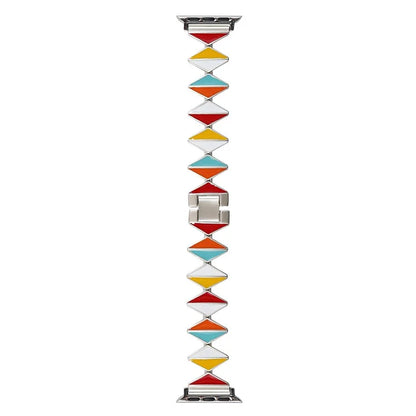 For Apple Watch Series 9 8 7 41mm / 6 5 4 SE (2022) SE (2023) SE 40mm / 3 2 1 38mm Watch Band Zinc Alloy Epoxy Strap