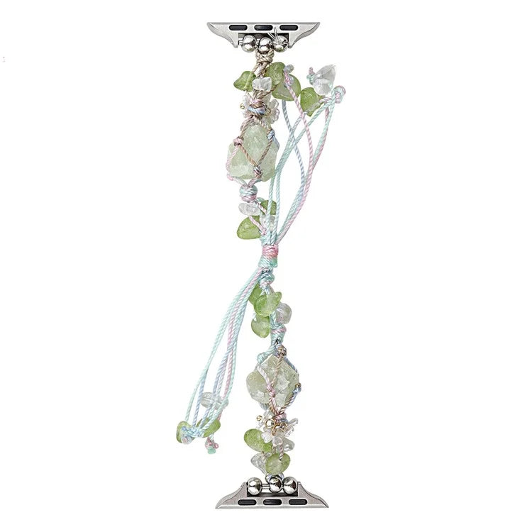 Drawstring Strap for Apple Watch Ultra 2 Ultra 49mm / 9 8 7 45mm / 6 5 4 SE (2023) SE (2022) SE 44mm / 3 2 1 42mm Color Stone Rope Band