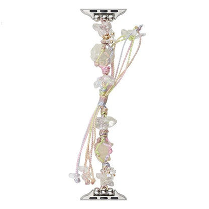 Drawstring Strap for Apple Watch Ultra 2 Ultra 49mm / 9 8 7 45mm / 6 5 4 SE (2023) SE (2022) SE 44mm / 3 2 1 42mm Color Stone Rope Band