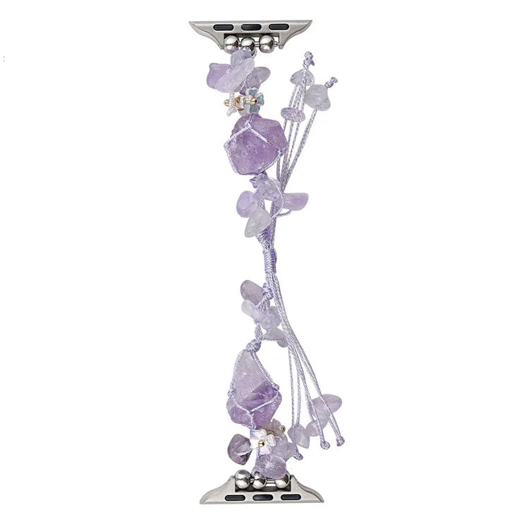 Drawstring Strap for Apple Watch Ultra 2 Ultra 49mm / 9 8 7 45mm / 6 5 4 SE (2023) SE (2022) SE 44mm / 3 2 1 42mm Color Stone Rope Band