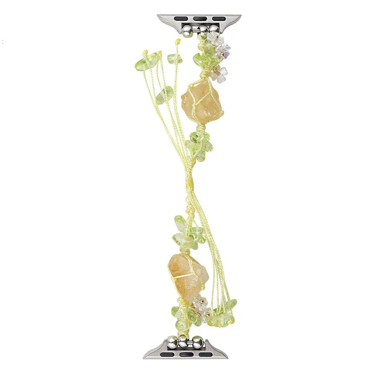 Drawstring Strap for Apple Watch Ultra 2 Ultra 49mm / 9 8 7 45mm / 6 5 4 SE (2023) SE (2022) SE 44mm / 3 2 1 42mm Color Stone Rope Band