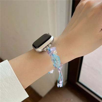 For Apple Watch Series 9 8 7 41mm / 6 5 4 SE (2022) SE (2023) SE 40mm / 3 2 1 38mm Colored Stones Watch Band