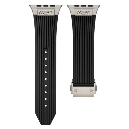 For Apple Watch Ultra 2 Ultra 49mm / 9 8 7 45mm / 6 5 4 SE (2022) SE (2023) SE 44mm / 3 2 1 42mm Silicone Watch Band with Buckle