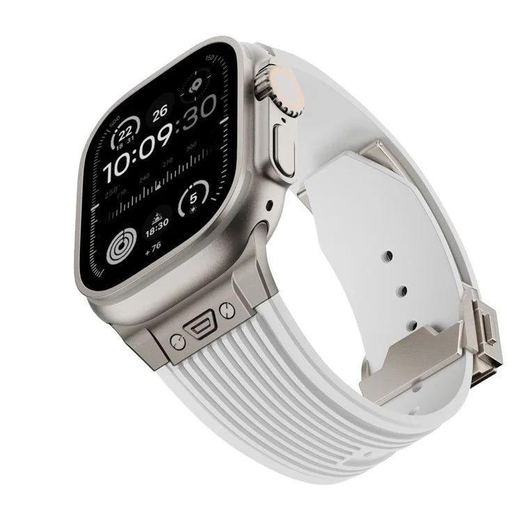 For Apple Watch Ultra 2 Ultra 49mm / 9 8 7 45mm / 6 5 4 SE (2022) SE (2023) SE 44mm / 3 2 1 42mm Silicone Watch Band with Buckle