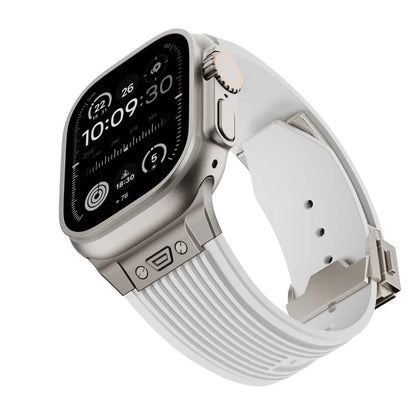 For Apple Watch Ultra 2 Ultra 49mm / 9 8 7 45mm / 6 5 4 SE (2022) SE (2023) SE 44mm / 3 2 1 42mm Silicone Watch Band with Buckle
