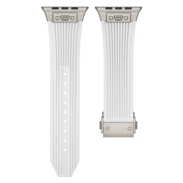 For Apple Watch Ultra 2 Ultra 49mm / 9 8 7 45mm / 6 5 4 SE (2022) SE (2023) SE 44mm / 3 2 1 42mm Silicone Watch Band with Buckle