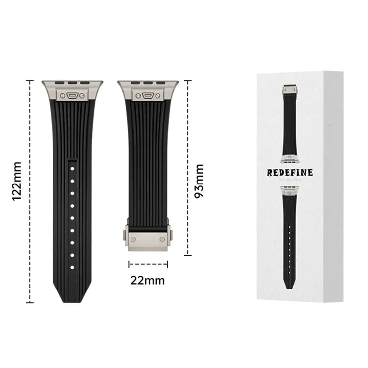 For Apple Watch Ultra 2 Ultra 49mm / 9 8 7 45mm / 6 5 4 SE (2022) SE (2023) SE 44mm / 3 2 1 42mm Silicone Watch Band with Buckle