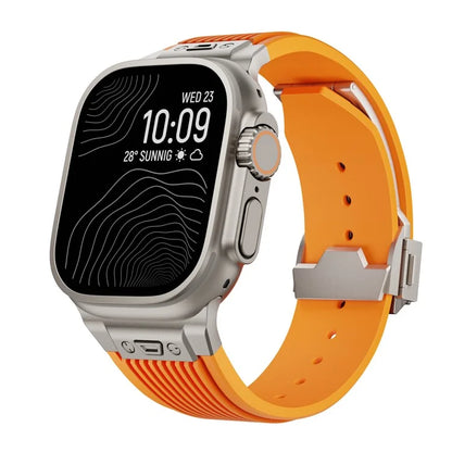 For Apple Watch Ultra 2 Ultra 49mm / 9 8 7 45mm / 6 5 4 SE (2022) SE (2023) SE 44mm / 3 2 1 42mm Silicone Watch Band with Buckle