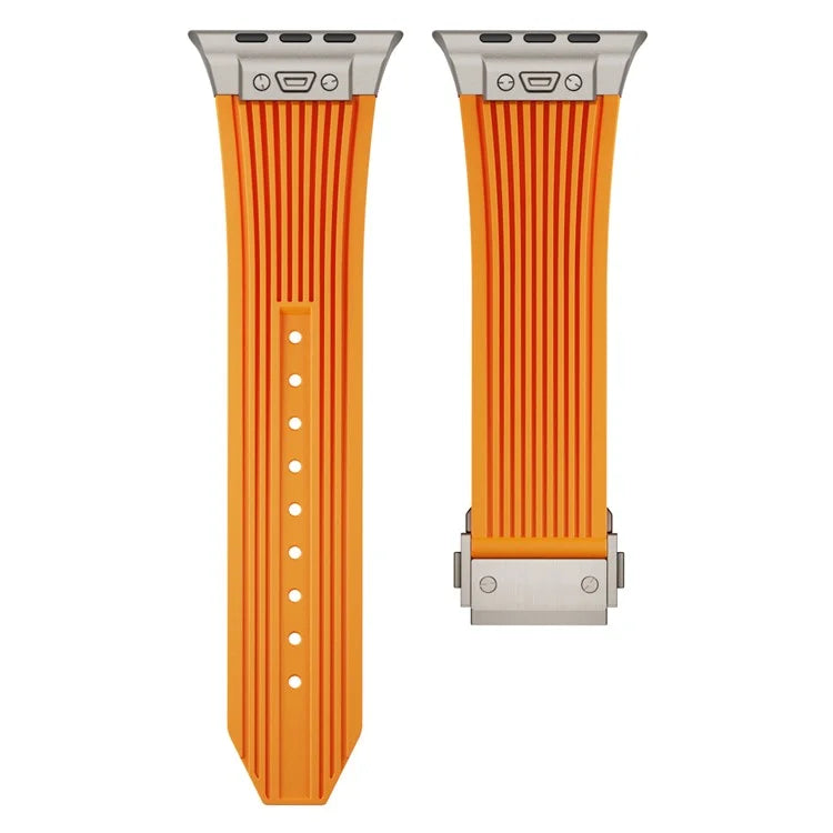 For Apple Watch Ultra 2 Ultra 49mm / 9 8 7 45mm / 6 5 4 SE (2022) SE (2023) SE 44mm / 3 2 1 42mm Silicone Watch Band with Buckle