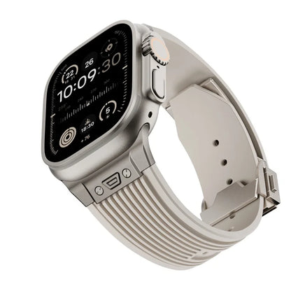 For Apple Watch Ultra 2 Ultra 49mm / 9 8 7 45mm / 6 5 4 SE (2022) SE (2023) SE 44mm / 3 2 1 42mm Silicone Watch Band with Buckle
