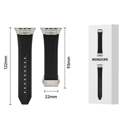 For Apple Watch Ultra 2 Ultra 49mm / 9 8 7 45mm / 6 5 4 SE (2022) SE (2023) SE 44mm / 3 2 1 42mm Silicone Watch Band with Buckle