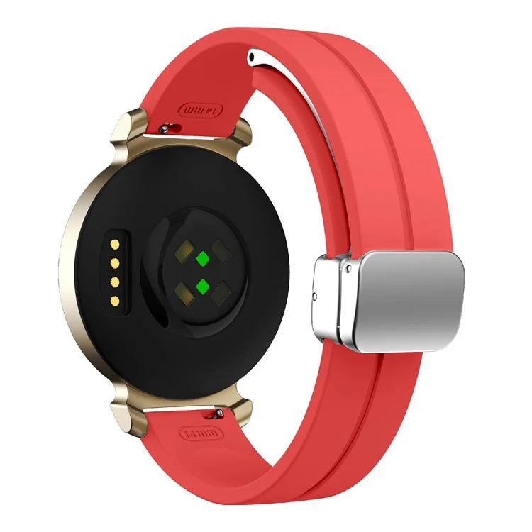 For Garmin Lily 2 Silicone Band Watch Strap with Magnetic Folding Buckle