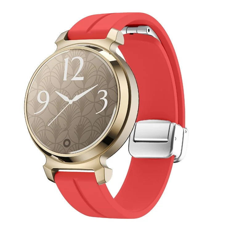 For Garmin Lily 2 Silicone Band Watch Strap with Magnetic Folding Buckle