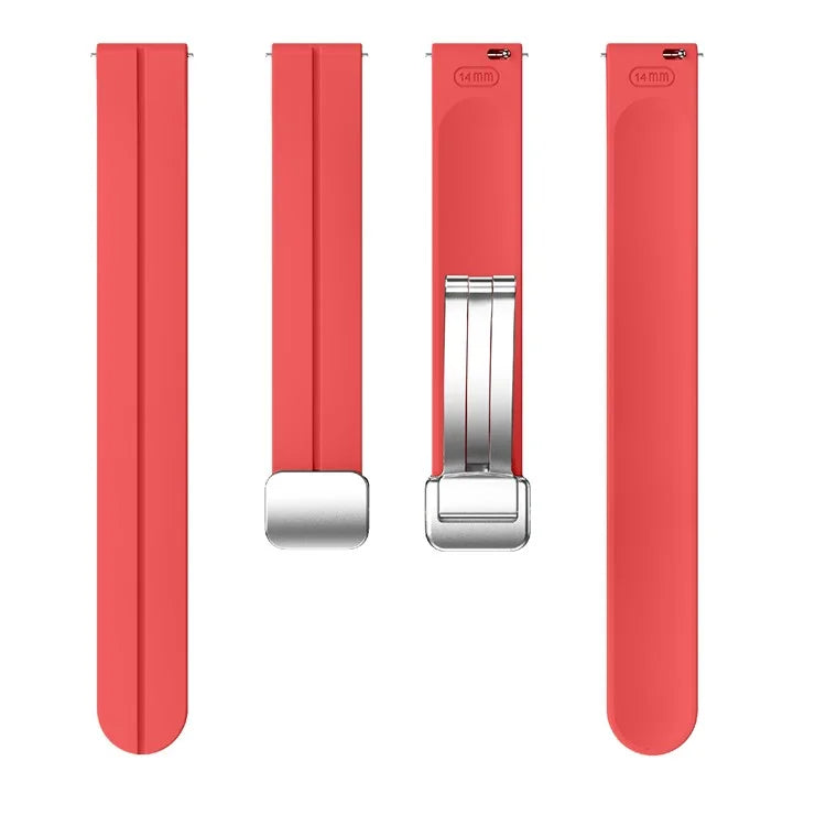 For Garmin Lily 2 Silicone Band Watch Strap with Magnetic Folding Buckle