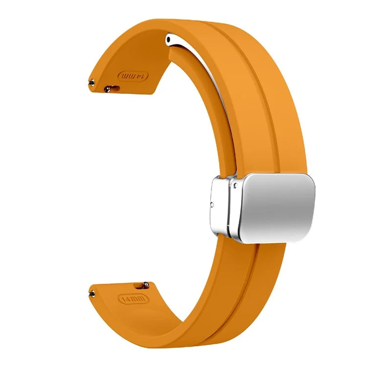 For Garmin Lily 2 Silicone Band Watch Strap with Magnetic Folding Buckle