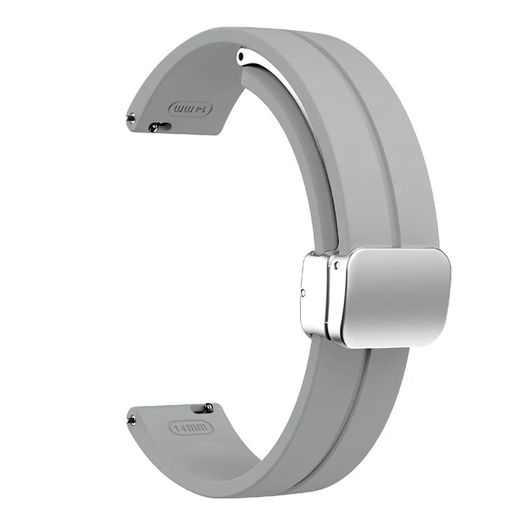 For Garmin Lily 2 Silicone Band Watch Strap with Magnetic Folding Buckle