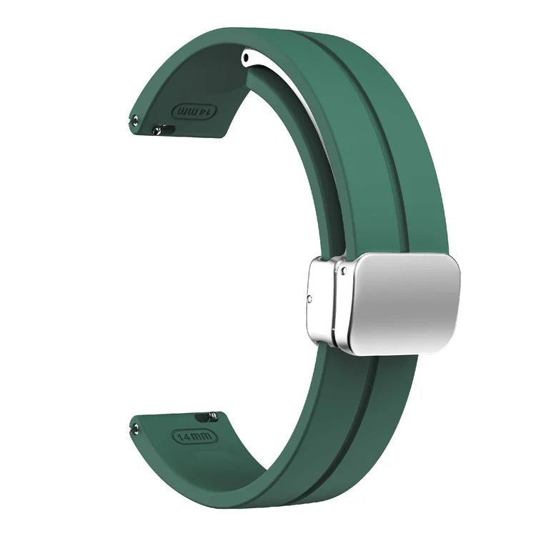 For Garmin Lily 2 Silicone Band Watch Strap with Magnetic Folding Buckle