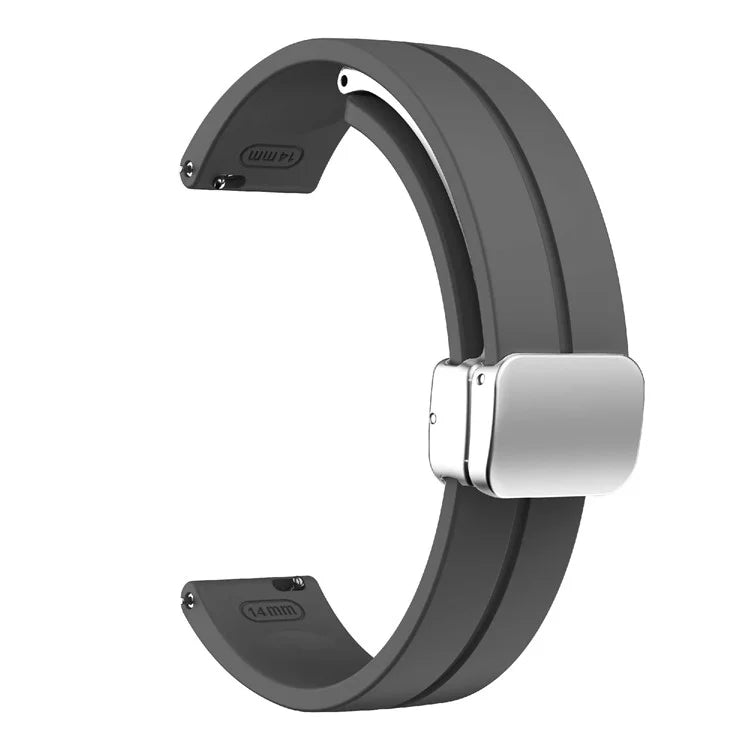 For Garmin Lily 2 Silicone Band Watch Strap with Magnetic Folding Buckle