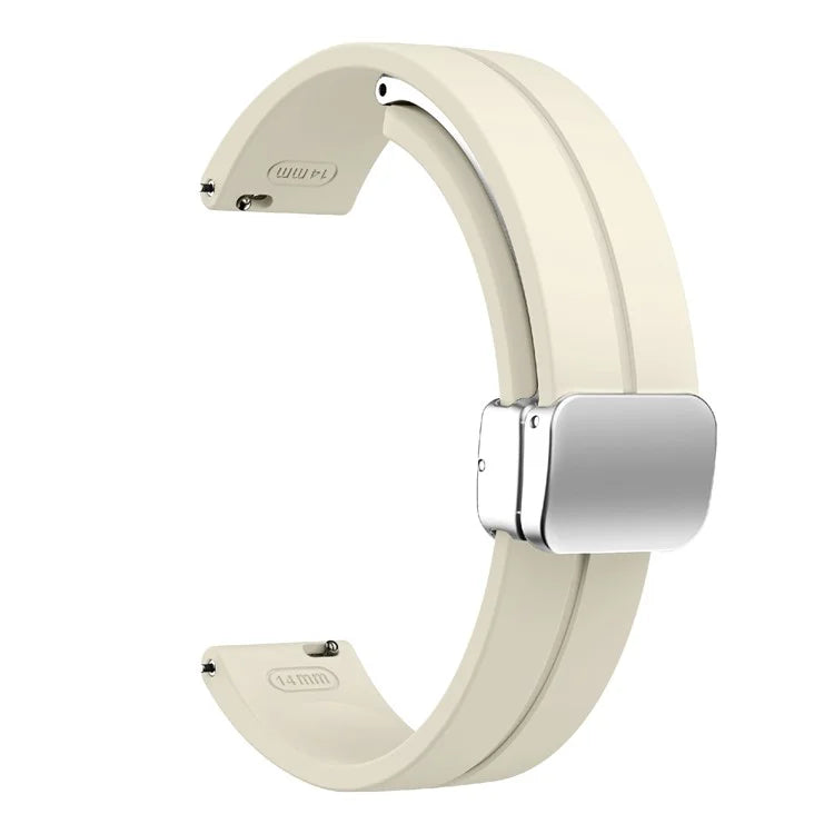 For Garmin Lily 2 Silicone Band Watch Strap with Magnetic Folding Buckle